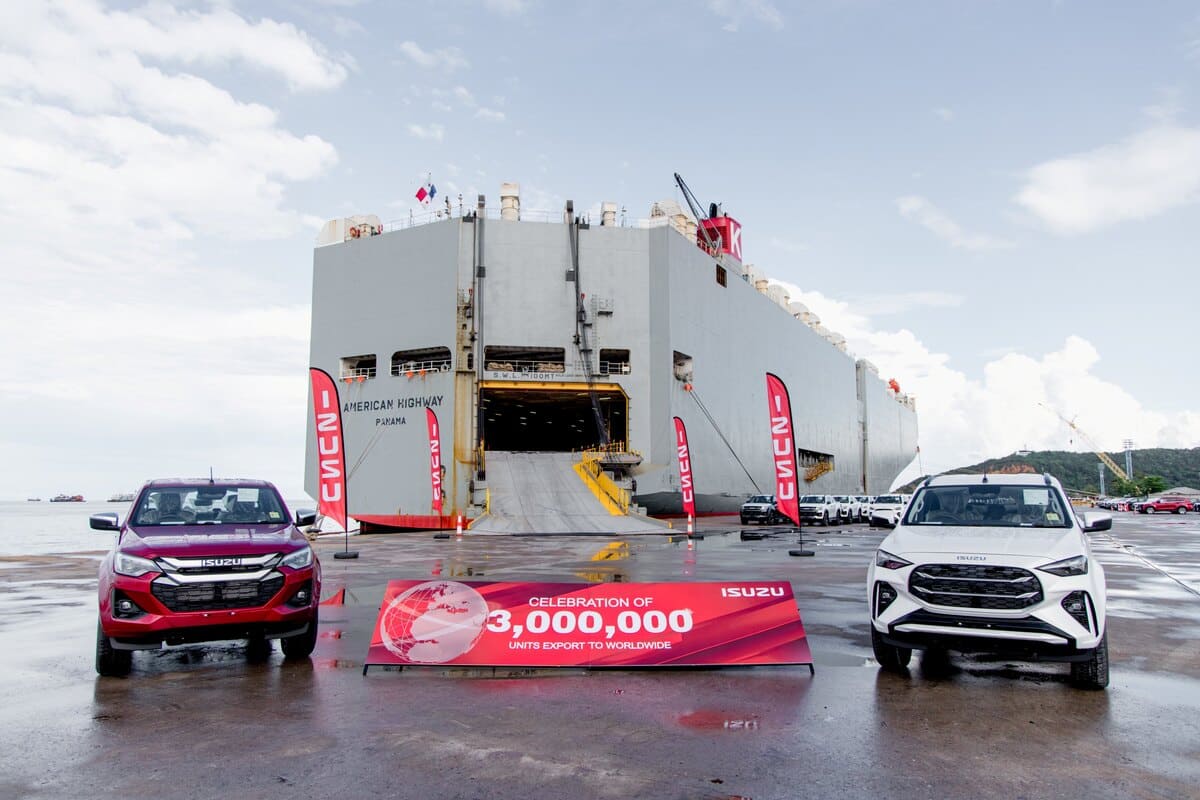 Isuzu ส่งออกรถยนต์จากฐานผลิตไทยครบ 3 ล้านคัน สู่ตลาดโลก